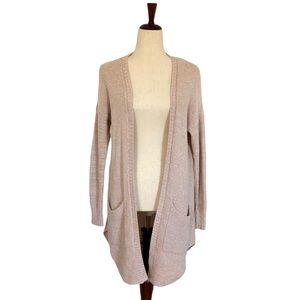 American Eagle Women’s Chunky Long Duster Open Cardigan, Tan Size XS